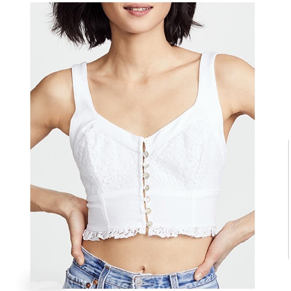 Free People Here I Go Brami - White - Size L